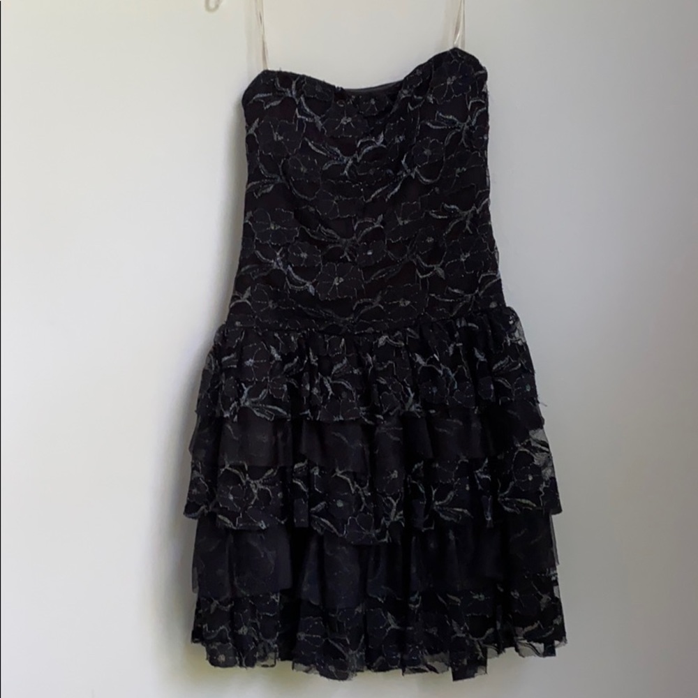 Lily Rose Black strapless party dress